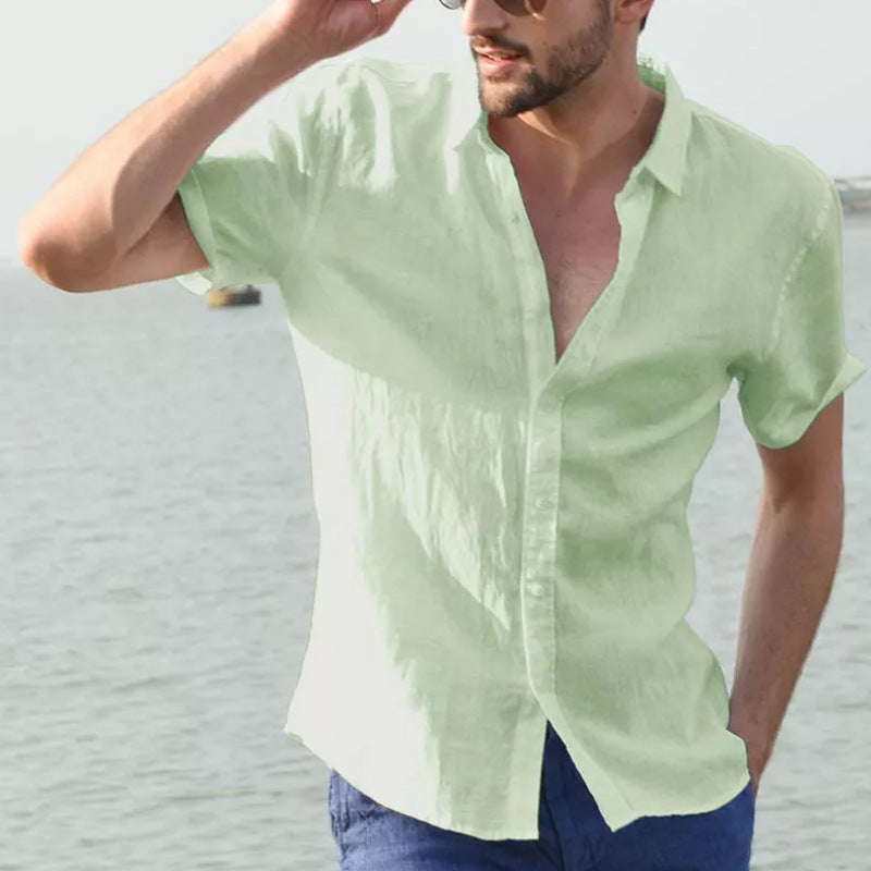 Chemise pour Hommes à Manches Courtes en Tissu Respirant 7