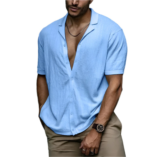 Chemisier en Lin pour Hommes Style Décontracté 0
