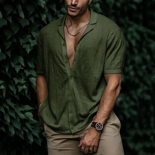 Chemisier en Lin pour Hommes Style Décontracté 10