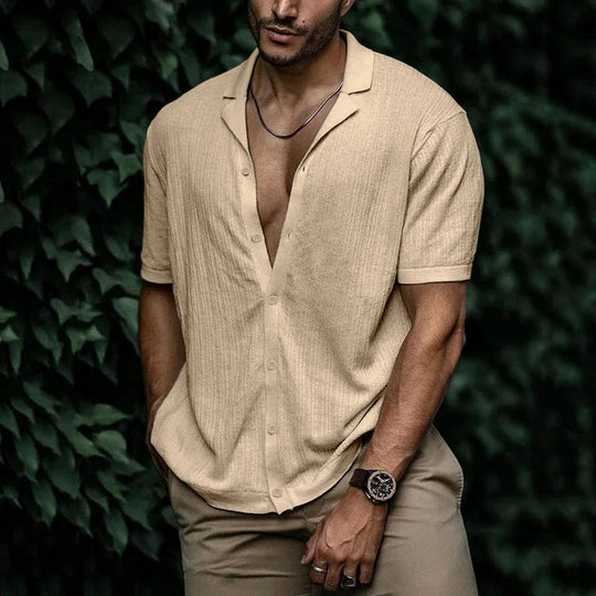 Chemisier en Lin pour Hommes Style Décontracté 2
