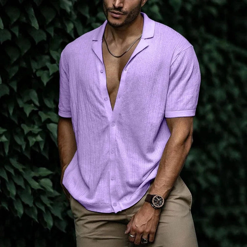 Chemisier en Lin pour Hommes Style Décontracté 4