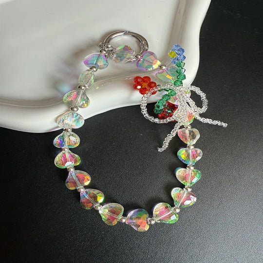 Collier Femme Perles Cristal Cœur Raffiné 0