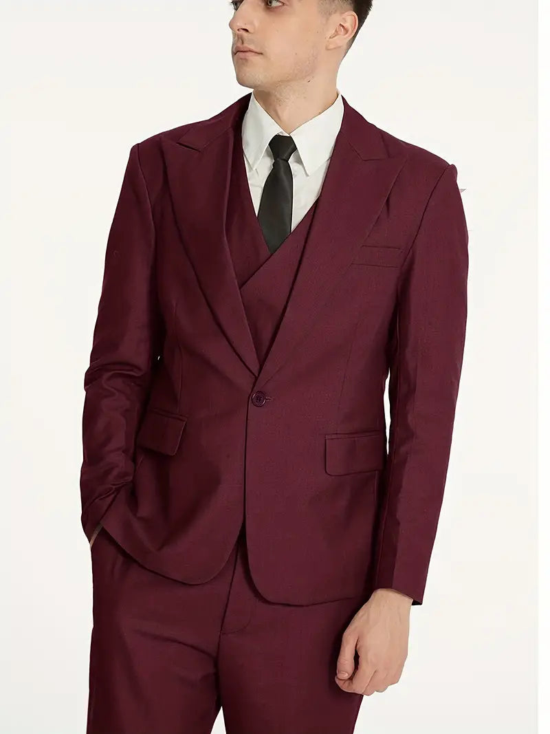 Costume 3 pièces pour homme élégant 5