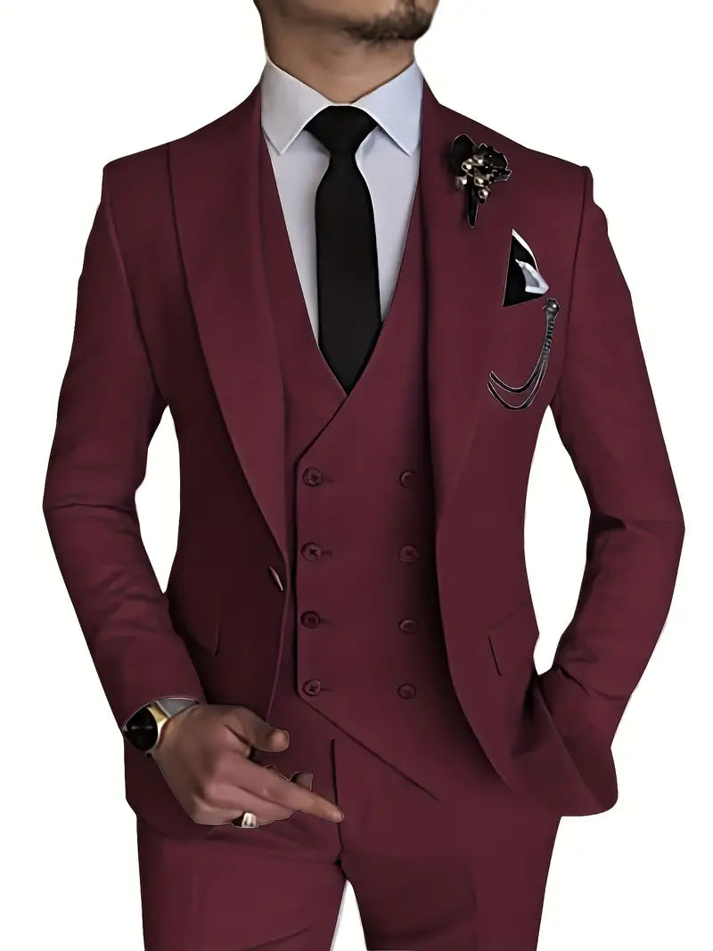 Costume 3 pièces pour homme élégant 8