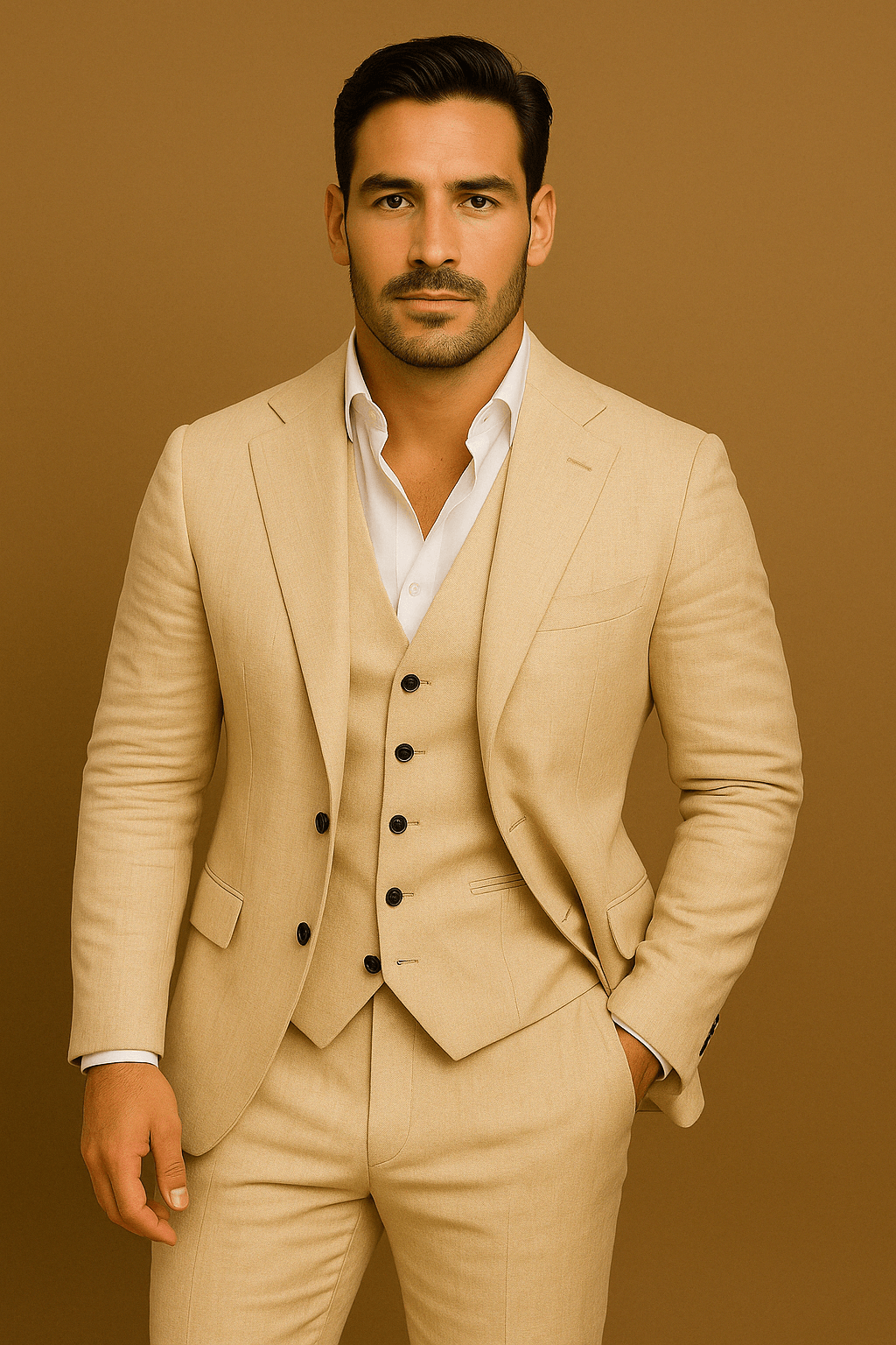 Costume Homme 3 Pièces Chic Pour Mariage et Événements Formels 14