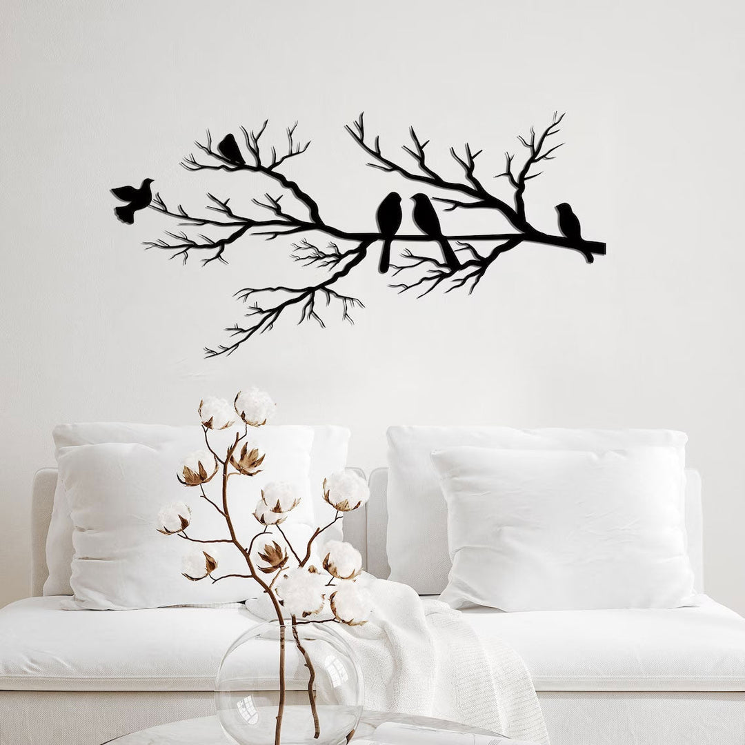 Décoration Murale Oiseaux en Métal Originale pour Salon et Intérieur 2