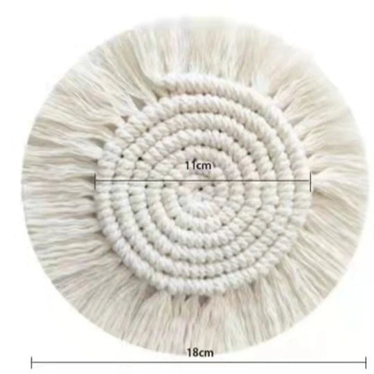 Décoration Murale Ronde Macramé Artisanale 0