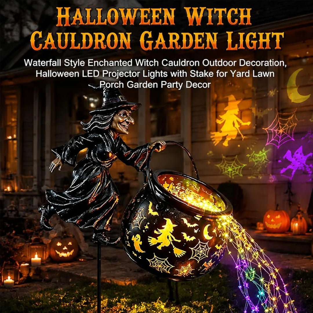 Décoration de jardin Sorcière lumineuse suspendue pour extérieur 1