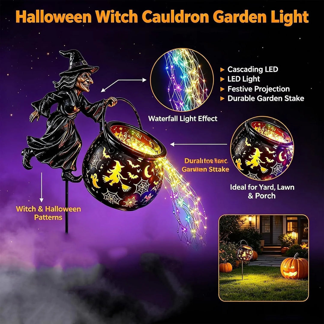 Décoration de jardin Sorcière lumineuse suspendue pour extérieur 2