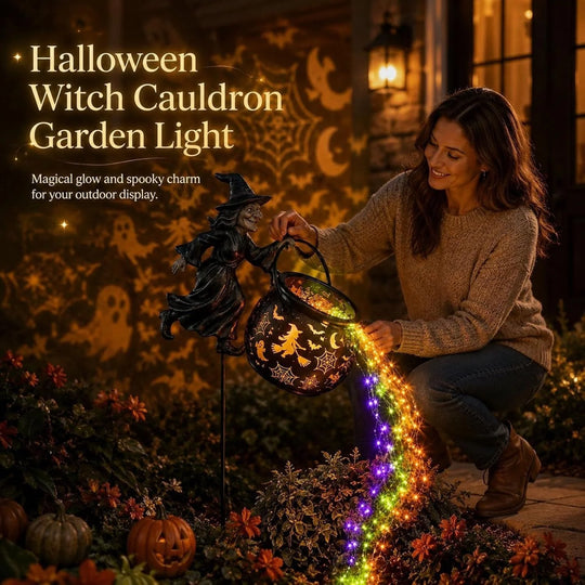 Décoration de jardin Sorcière lumineuse suspendue pour extérieur 3