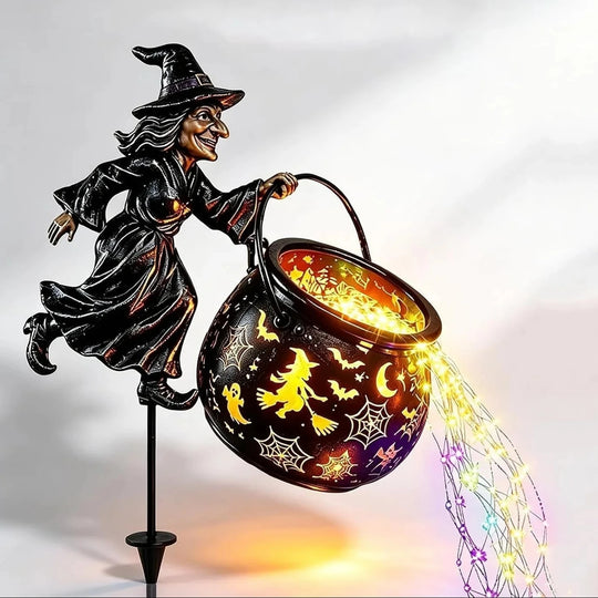Décoration de jardin Sorcière lumineuse suspendue pour extérieur 4