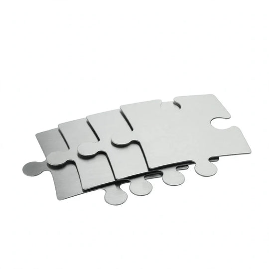 Dessous de verre pour table motif puzzle en acier inoxydable 3