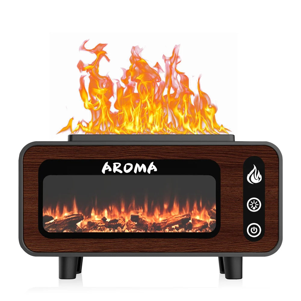 Diffuseur d'arômes à effet flamme avec technologie ultrasonique et éclairage LED 0