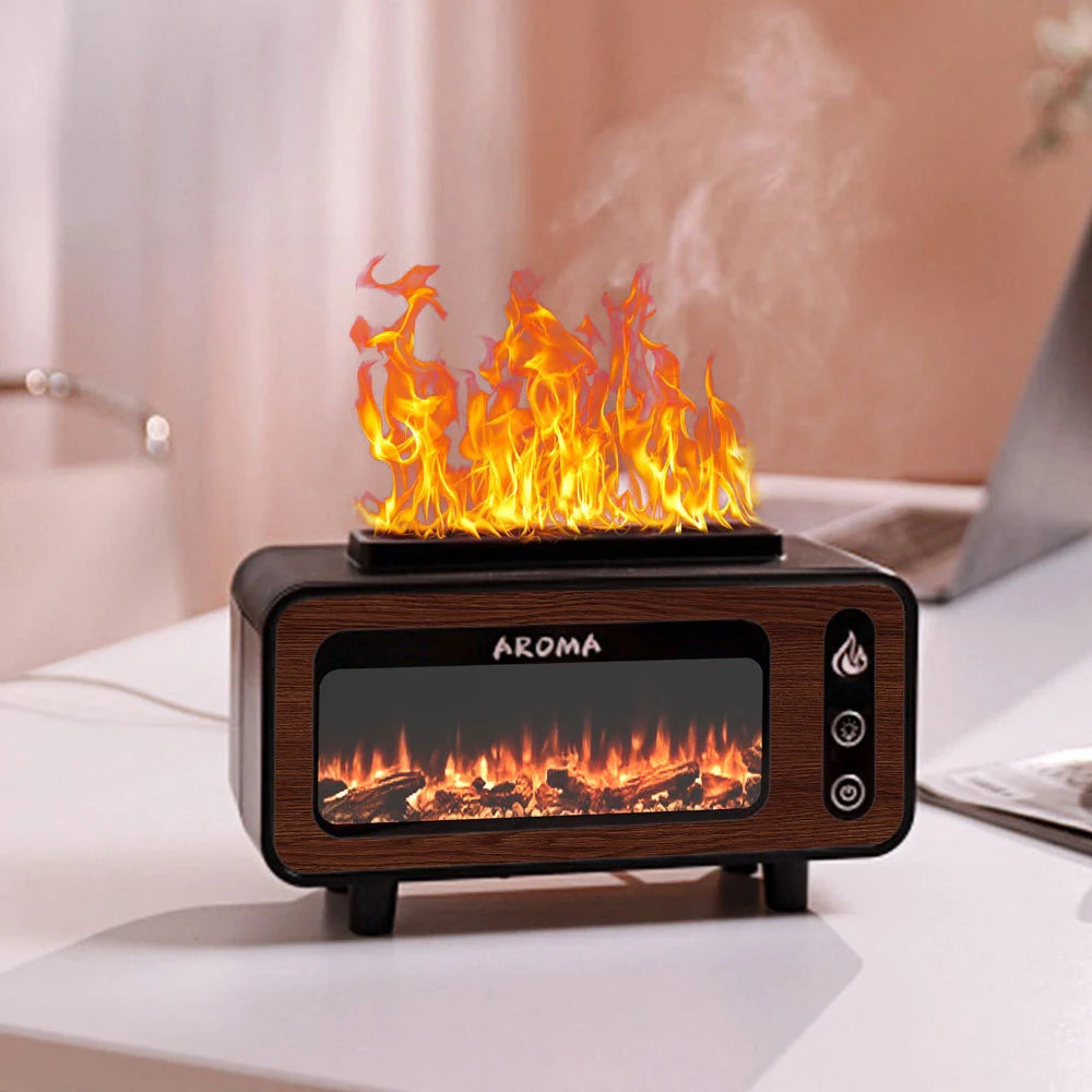 Diffuseur d'arômes à effet flamme avec technologie ultrasonique et éclairage LED 4