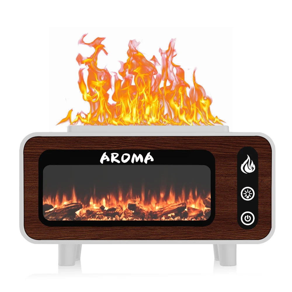 Diffuseur d'arômes à effet flamme avec technologie ultrasonique et éclairage LED 6