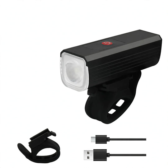 Éclairage avant de vélo rechargeable USB-C étanche puissant 4