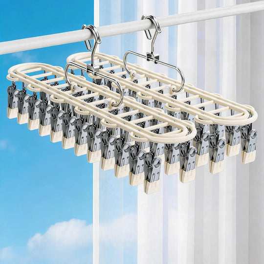 Égouttoir à linge pour femme avec 24 pinces en acier inoxydable 0