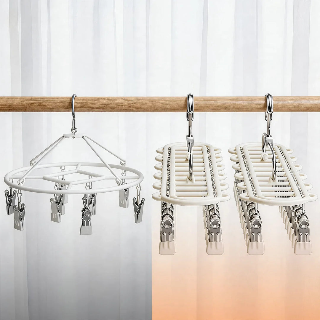 Égouttoir à linge pour femme avec 24 pinces en acier inoxydable 2