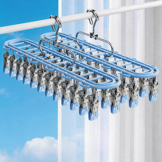 Égouttoir à linge pour femme avec 24 pinces en acier inoxydable 5