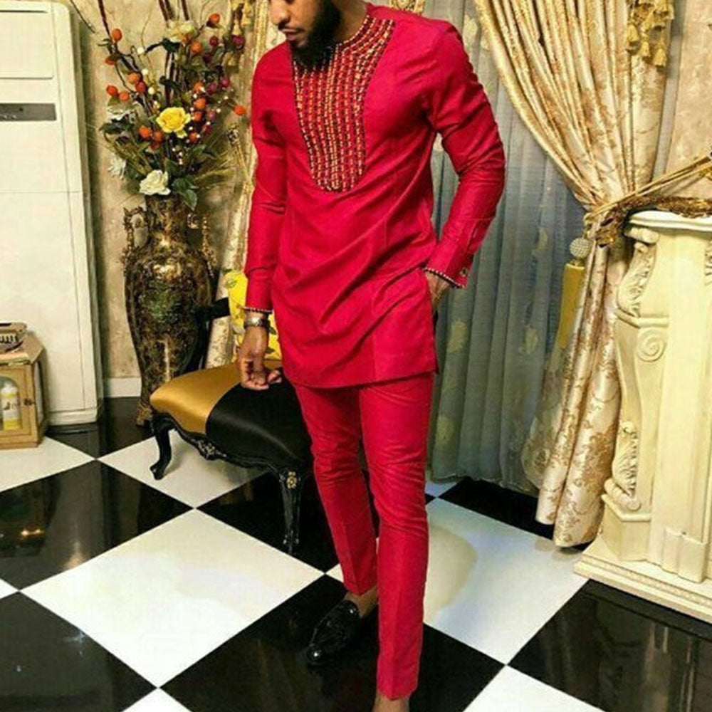 Ensemble Dashiki pour Hommes Design Traditionnel 3
