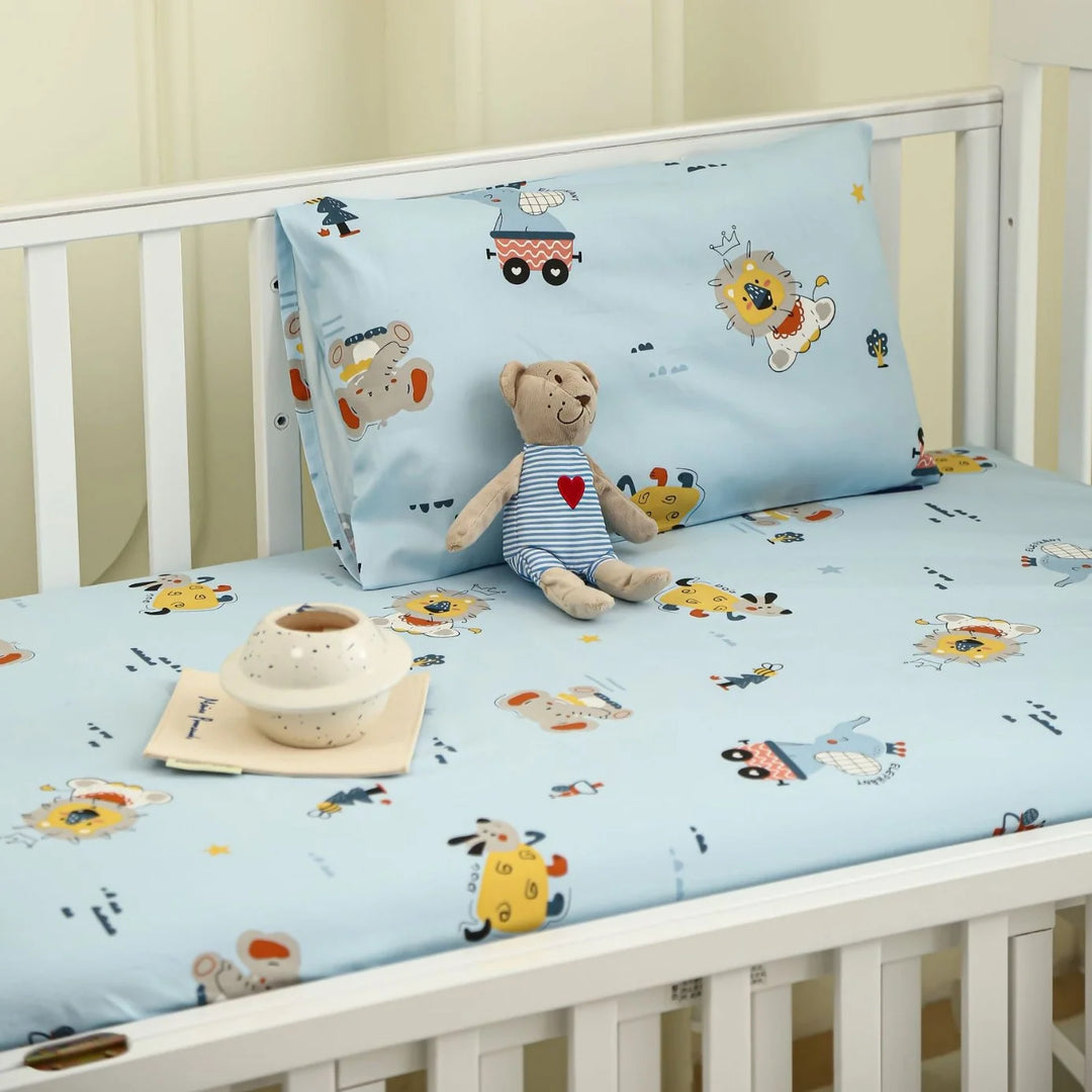Ensemble Drap-Housse Bébé Motif Élégant Respirant 1