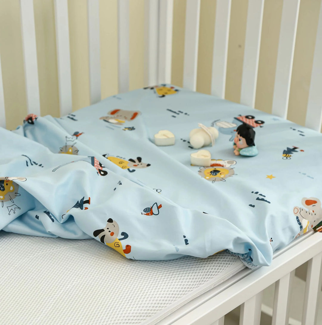 Ensemble Drap-Housse Bébé Motif Élégant Respirant 2