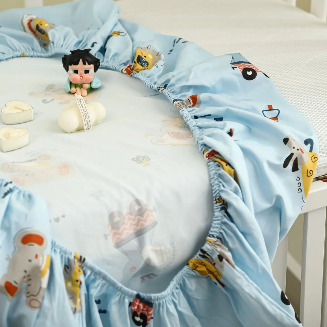 Ensemble Drap-Housse Bébé Motif Élégant Respirant 3