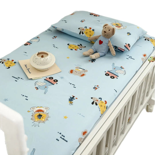 Ensemble Drap-Housse Bébé Motif Élégant Respirant 5