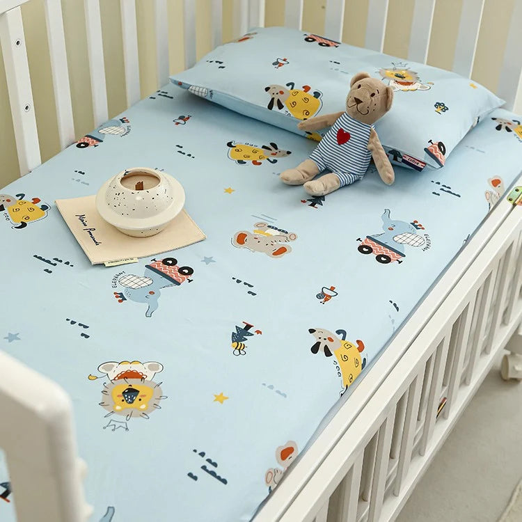 Ensemble Drap-Housse Bébé Motif Élégant Respirant 6