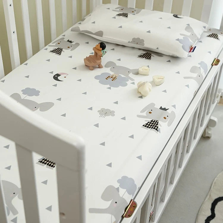 Ensemble Drap-Housse Bébé Motif Élégant Respirant 7