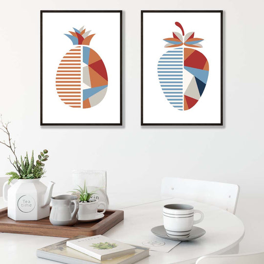 Ensemble d'Art Géométrique Fraises et Ananas 1