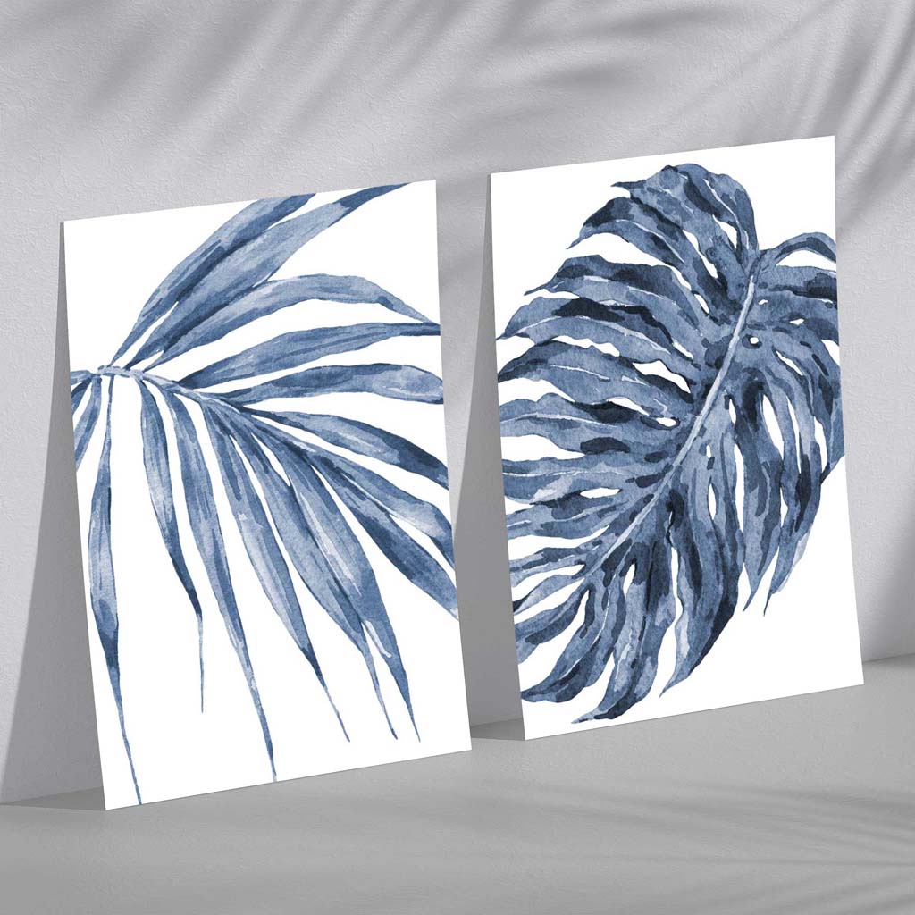 Ensemble d'Impressions d'Art Aquarelle Monstera Papyrus pour Décoration Intérieure 2