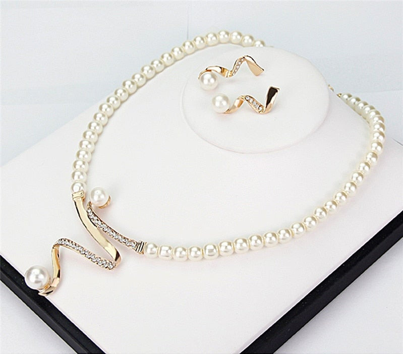 Ensemble de Bijoux Femme Collier et Boucles d'Oreilles 2