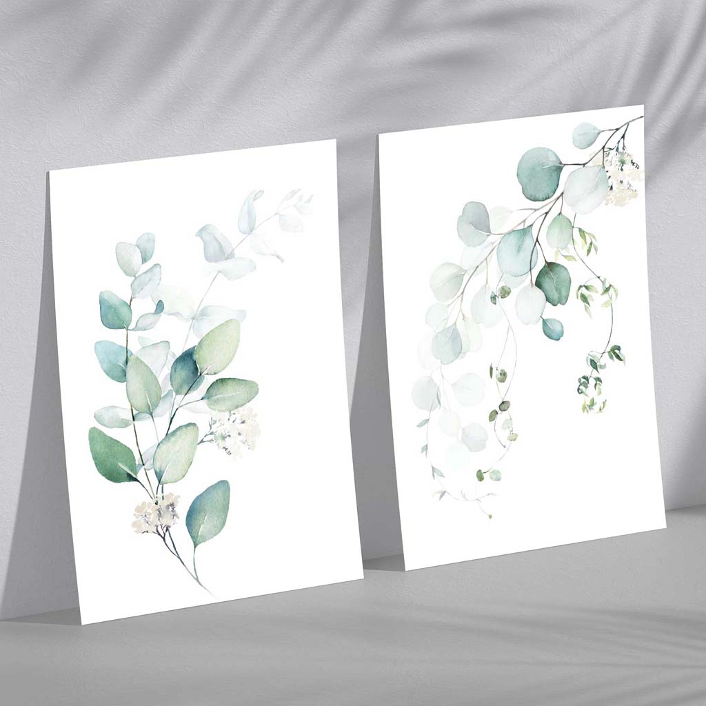 Ensemble de Cadres avec Impressions Artistiques Eucalyptus 2