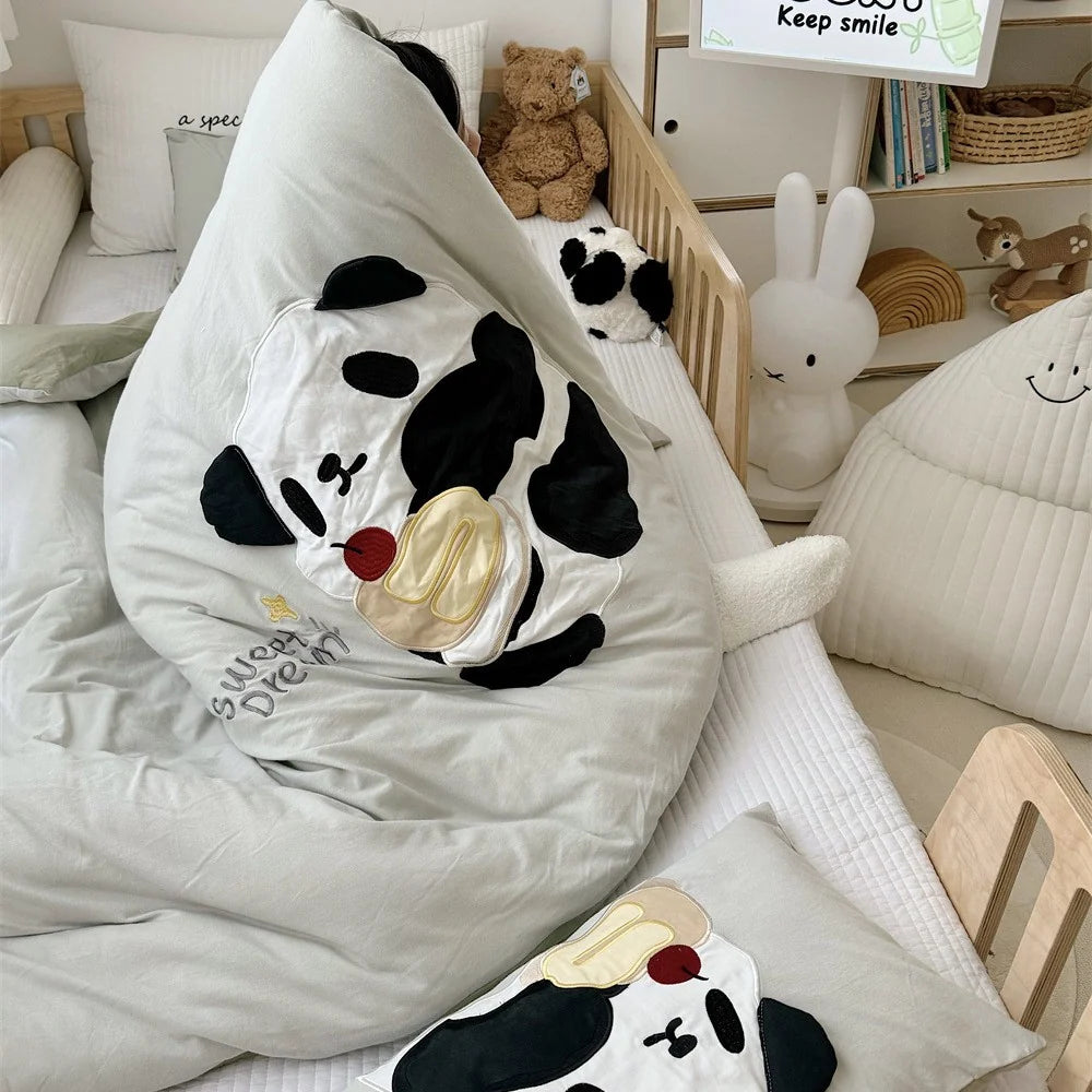 Ensemble de Literie Enfant Appliqué Lion Brodé 2