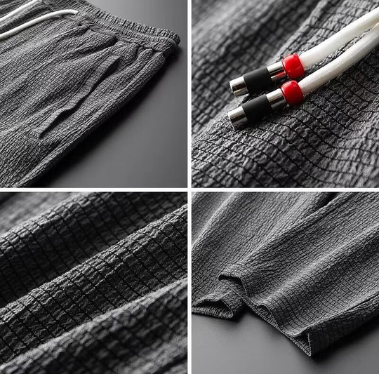 Ensemble de Loungewear pour Hommes – Haut à Manches Longues en Lin et Coton 3