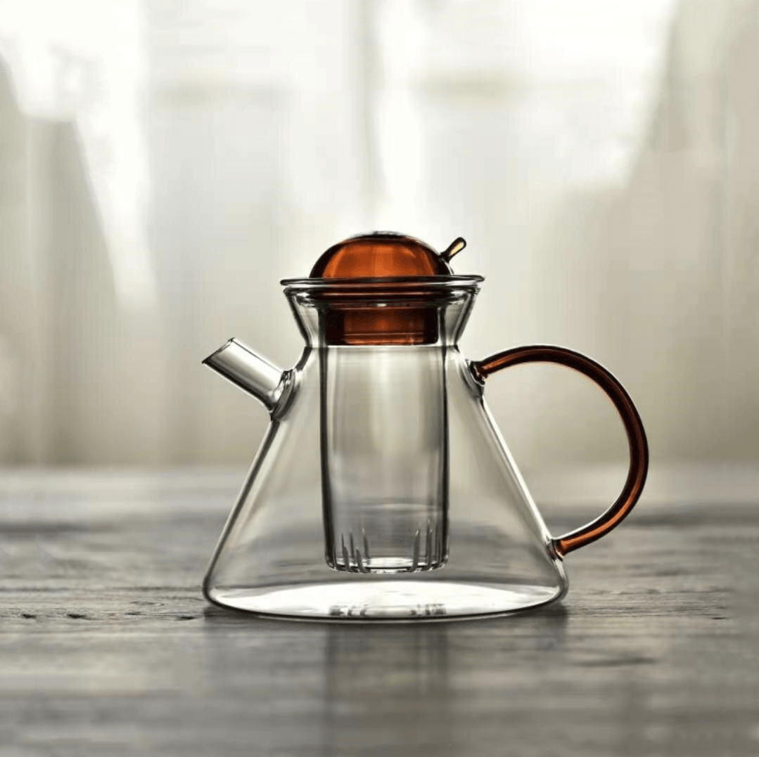 Ensemble de Théière et Tasses à Thé en Verre pour Moments de Détente 6