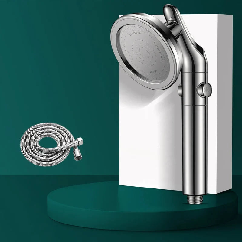 Ensemble de douche avec jet à pression optimisée et raccord pivotant 3