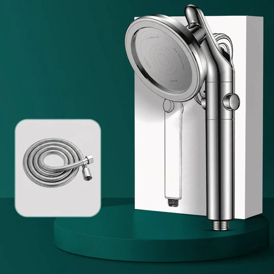 Ensemble de douche avec jet à pression optimisée et raccord pivotant 9