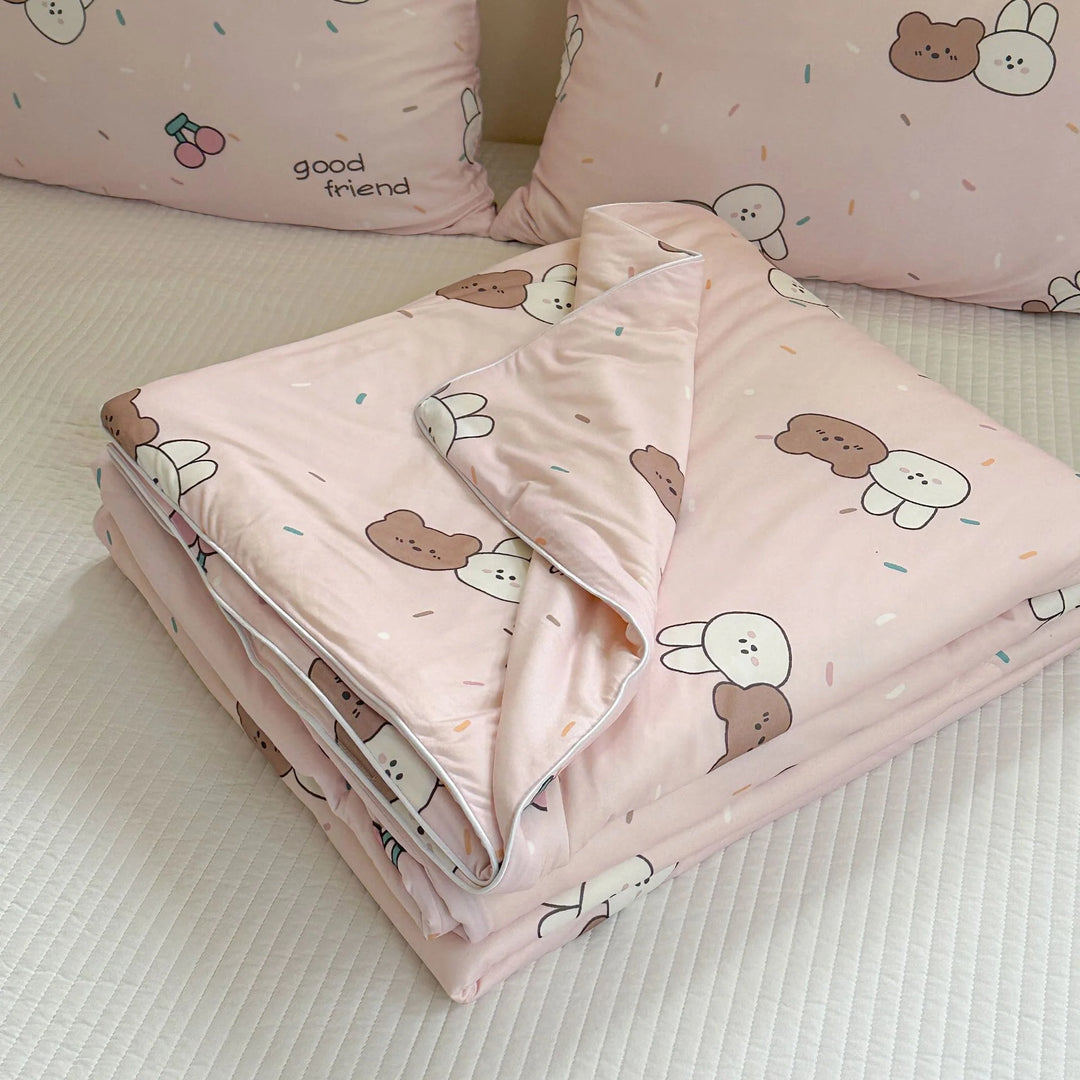 Ensemble de literie enfant motifs animaux avec couette matelassée 13