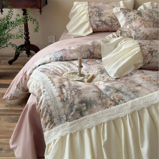 Ensemble de literie romantique vintage pour chambre 2