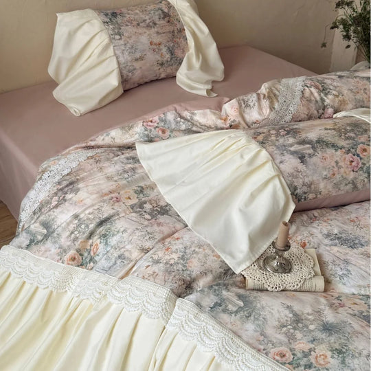 Ensemble de literie romantique vintage pour chambre 4