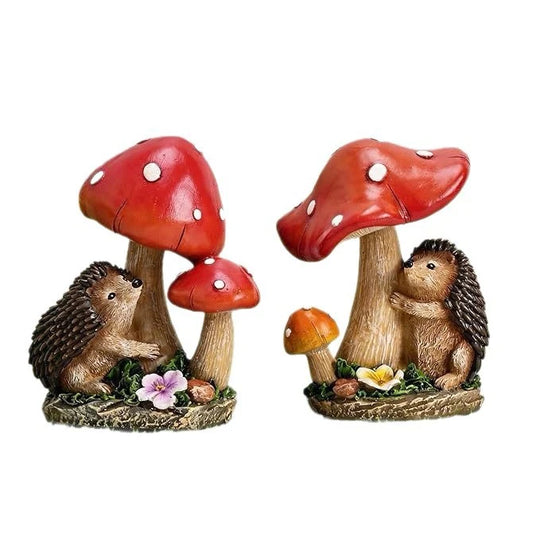 Figurine décorative Hérisson et Amanites pour Intérieur et Extérieur 5