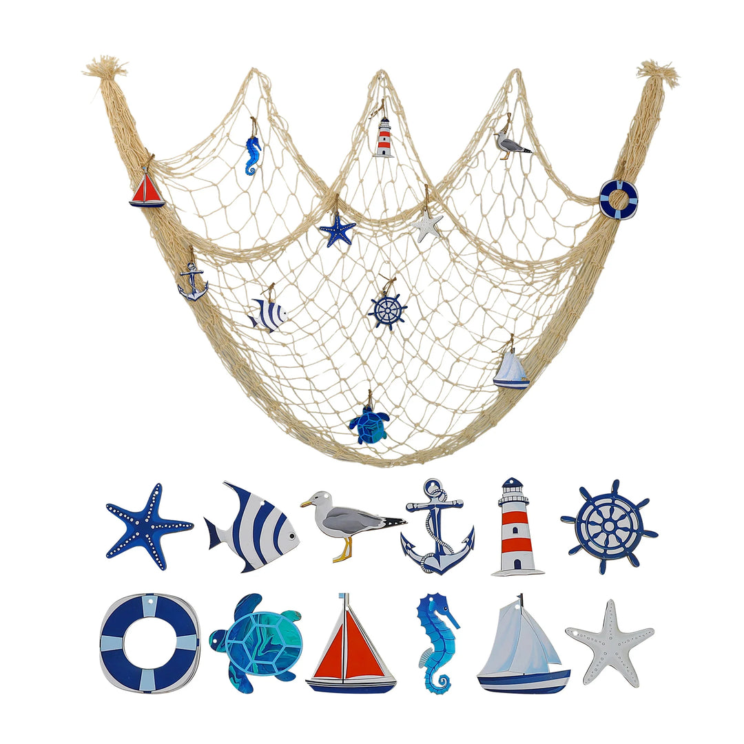 Filet décoratif mural style nautique pour intérieur 6