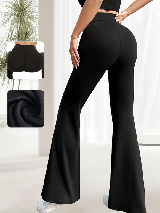 Pantalon évasé taille haute pour femme