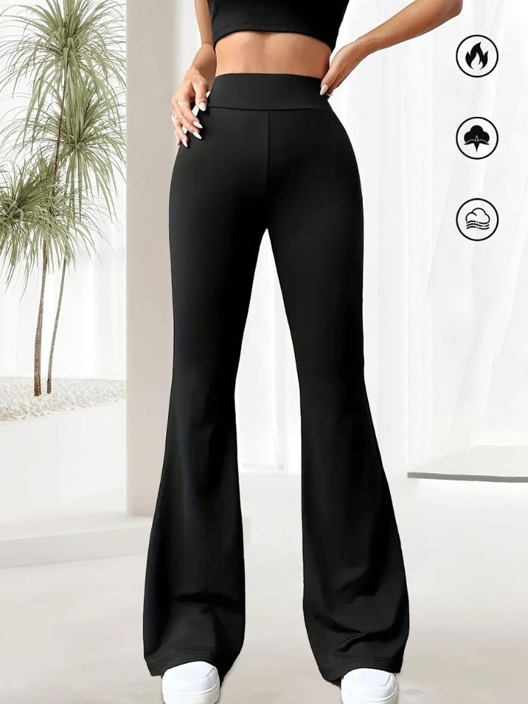 Pantalon évasé taille haute pour femme