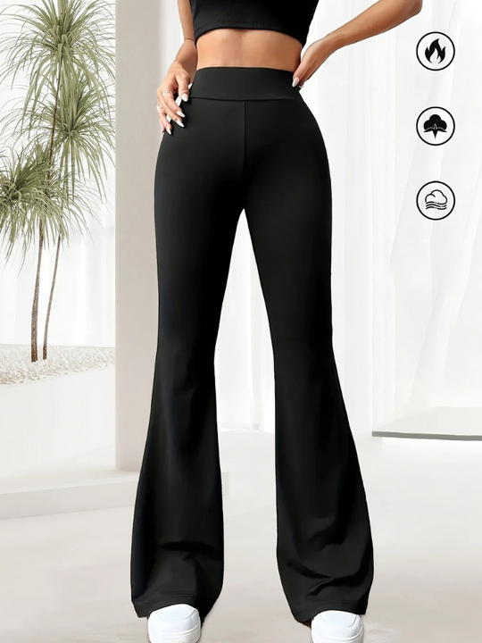Pantalon évasé taille haute pour femme