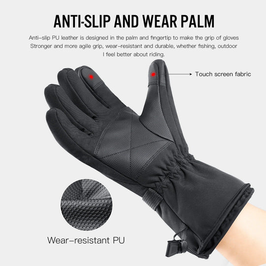 Gants Chauffants Rechargeables pour Hommes et Femmes avec Écran Tactile 4