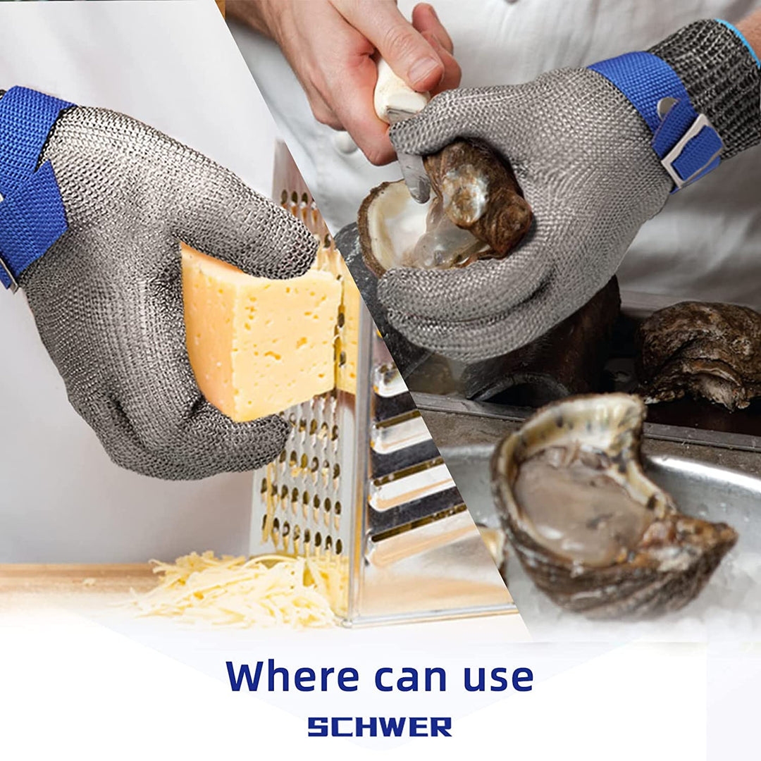 Gants de Protection Anti-Coupure pour Travailleurs et Chefs Ajustables 4