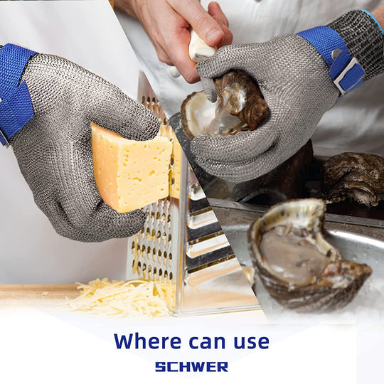 Gants de Protection Anti-Coupure pour Travailleurs et Chefs Ajustables 4